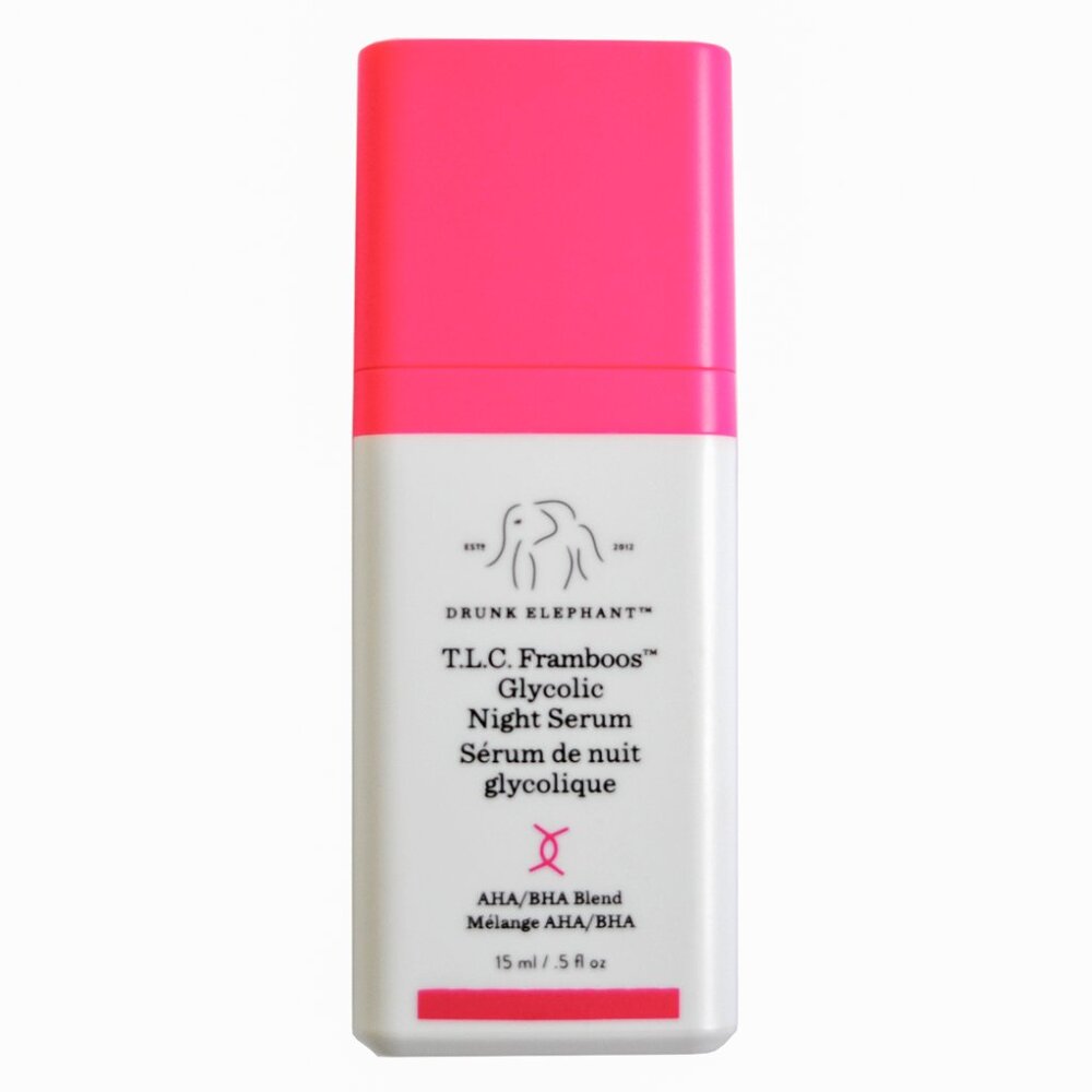 Drunk Elephant TLC Framboos Glycolic Night Serum Midi Size 15ml NEW